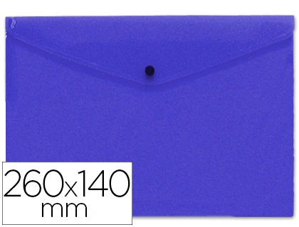 [50390] Carpeta liderpapel dossier broche polipropileno tamaño sobre americano 260x140 mm azul translucido