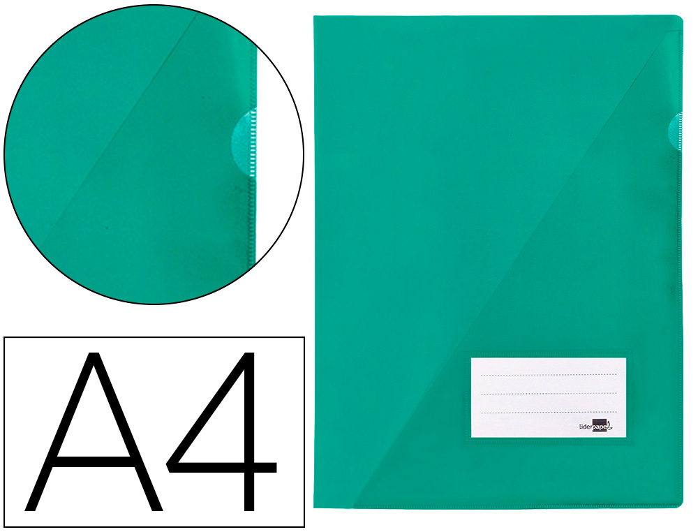 [42979] Carpeta liderpapel dossier a4 uñero verde