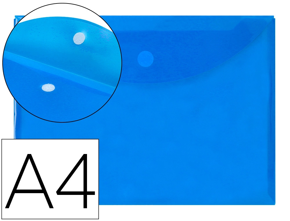 [35987] Carpeta liderpapel dossier a4 cierre de velcro azul
