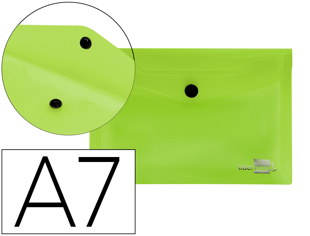 [32849] Carpeta liderpapel dossier broche 44223 polipropileno din a7 verde translucido