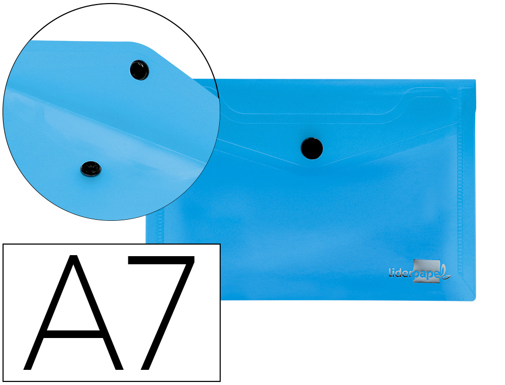 [32848] Carpeta liderpapel dossier broche 44222 polipropileno din a7 azul translucido