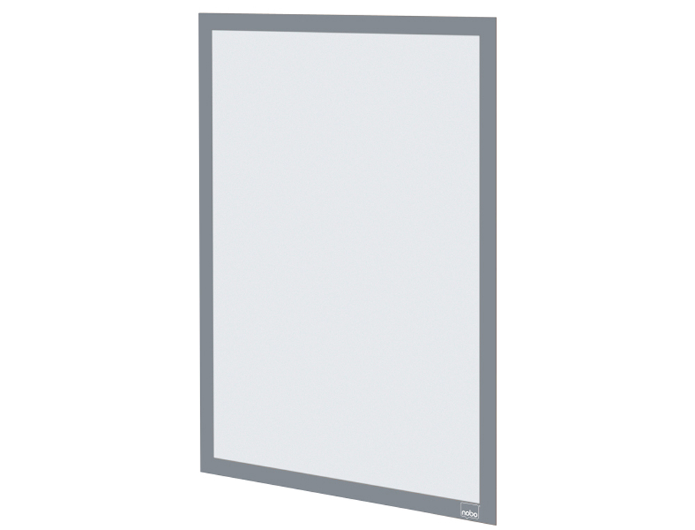 [172004] Marco porta anuncios nobo din a3 marco magnetico autoadhesivo color plata pack de 2 unidades