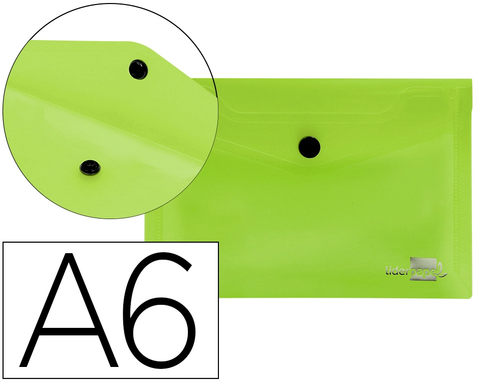 [32843] Carpeta liderpapel dossier broche 44233 polipropileno din a6 verde translucido
