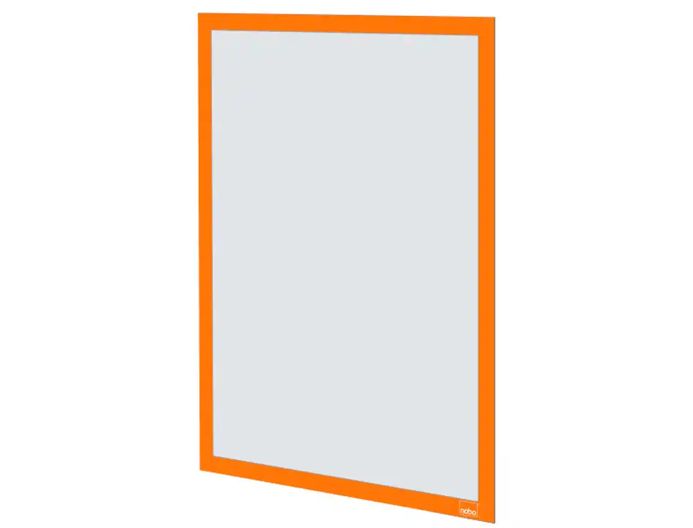 [172003] Marco porta anuncios nobo din a3 marco magnetico autoadhesivo color naranja pack de 2 unidades