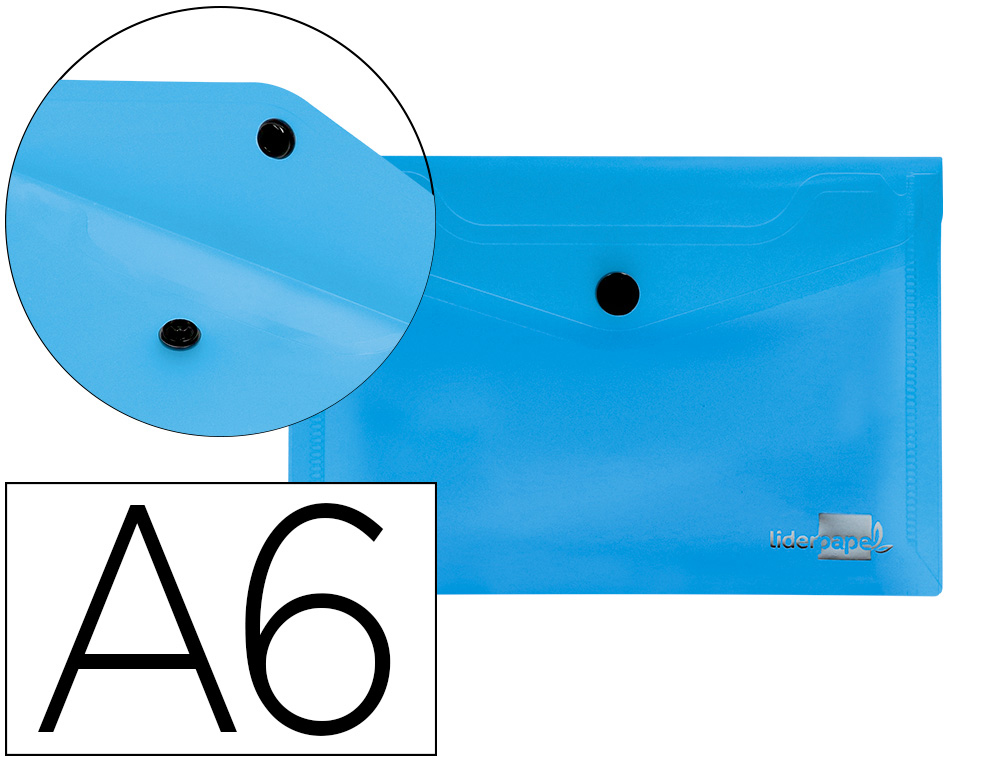 [32842] Carpeta liderpapel dossier broche 44232 polipropileno din a6 azul translucido