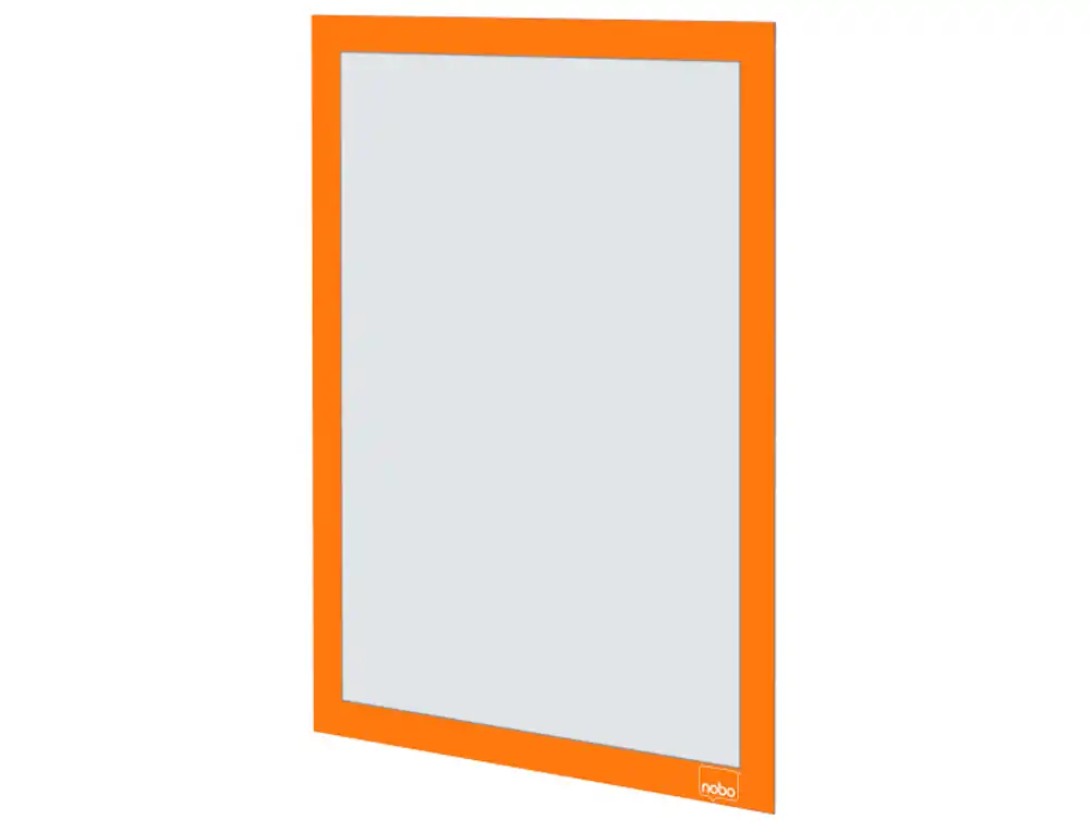 [172000] Marco porta anuncios nobo din a4 marco magnetico autoadhesivo color naranja pack de 2 unidades