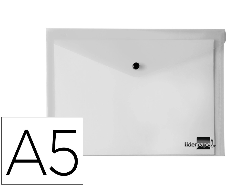 [28983] Carpeta liderpapel dossier broche 34354 polipropileno din a5 transparente
