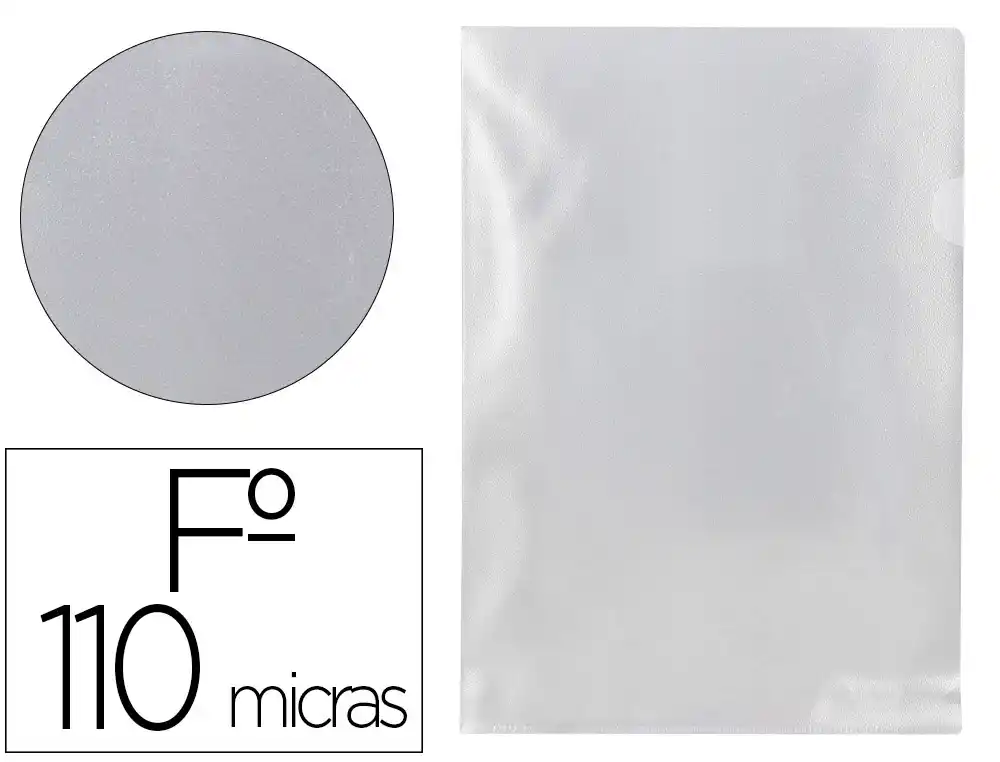 [169393] Carpeta q-connect dossier uñero plastico folio transparente 110 micras