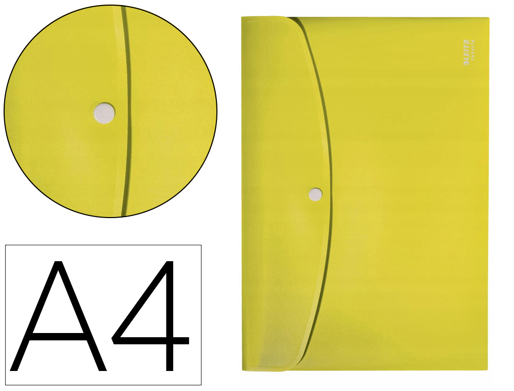 [169284] Carpeta leitz recycle portadocumentos broche din a4 polipropileno amarillo