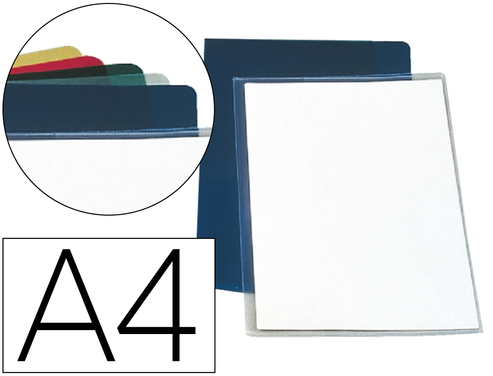 [168020] Carpeta dossier uñero plastico esselte folio pvc transparente 140 mc caja de 100 unidades