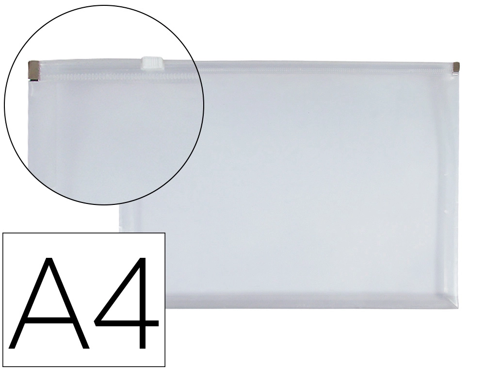 [160050] Carpeta dossier liderpapel a4 cierre de cremallera transparente