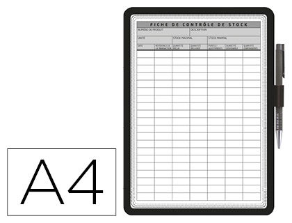 [155941] Marco porta anuncios djois magneto din a4 dorso adhesivo removible con portaboligrafo color negro