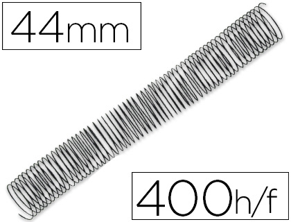 [154066] Espiral metalico q-connect 64 5:1 44mm 1,2mm caja de 25 unidades