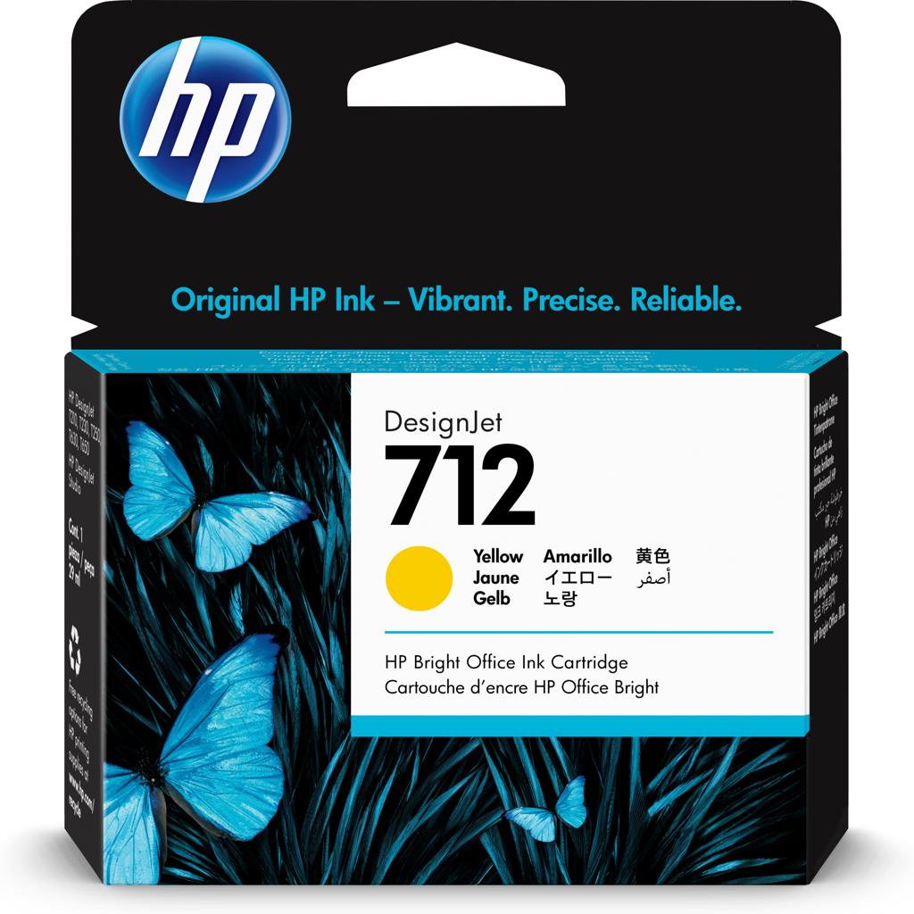 [40877] [3ED69A] HP DesignJet T200/T600, Cartucho Amarillo 712