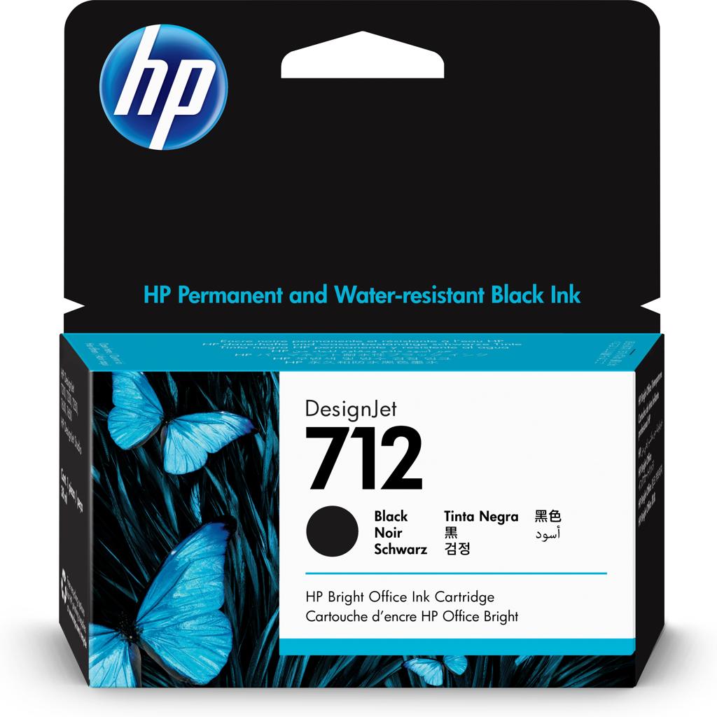 [40878] [3ED70A] HP DesignJet T200/T600, Cartucho Negro 712
