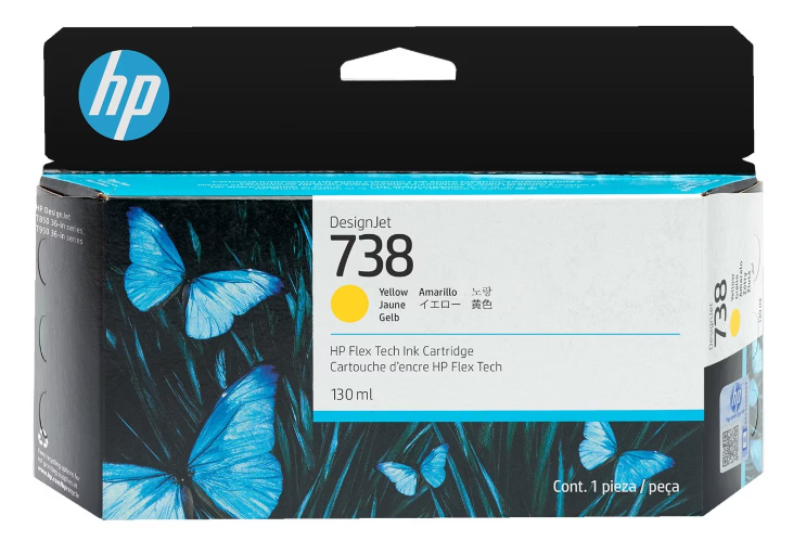 HP DESIGNJET 738 CARTUCHO AMARILLO 130ML