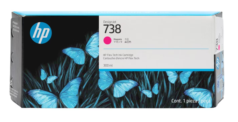 HP DESIGNJET 738 CARTUCHO MAGENTA 300ML