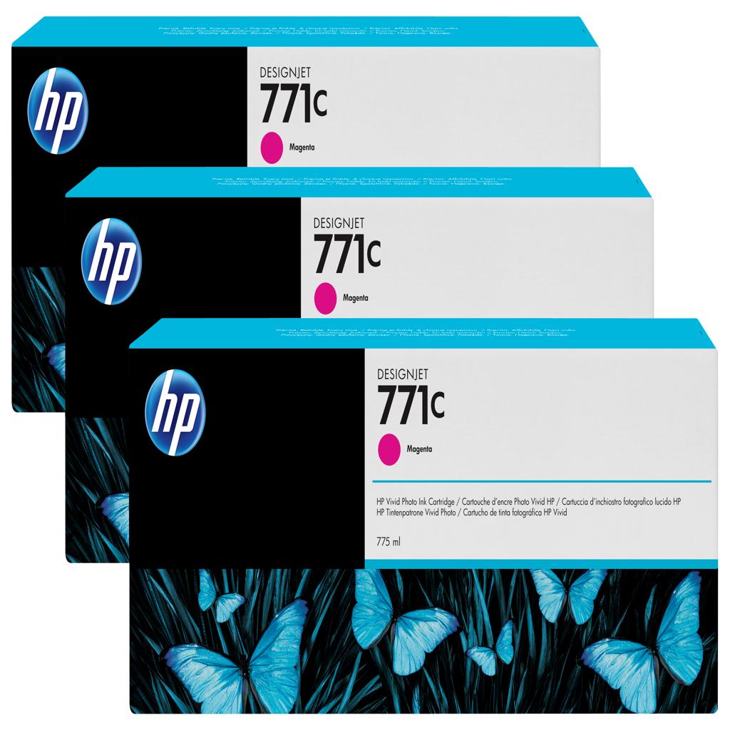 [55552] [B6Y33A] HP Pack 3 Cartuchos GF para Z6200 MG 771C 775ml Magenta