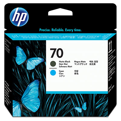 HP Photosmart Pro B9180 Nº70 Cabezal de impresion Negro mate y Cian