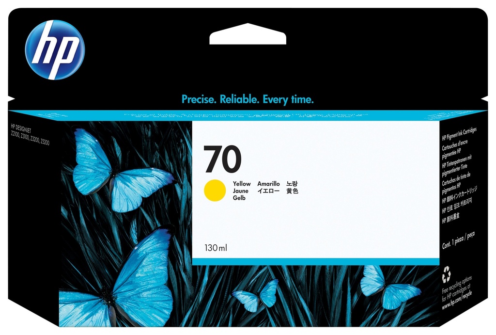 [24601] [C9454A] HP Designjet Z2100/Z3100 Nº70 Cartucho Amarillo