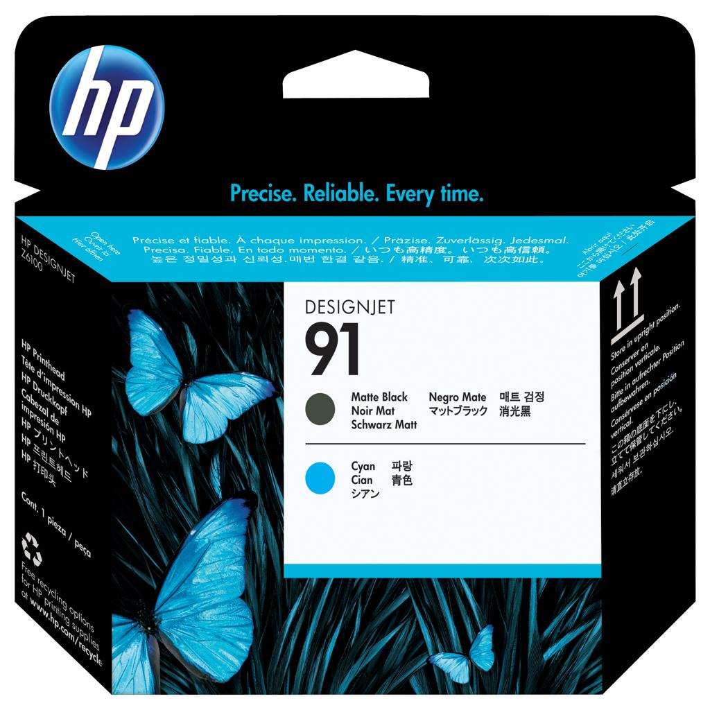 HP Designjet Z6100 cabezal de impresion Negro Mate y Cian nº91 DESC