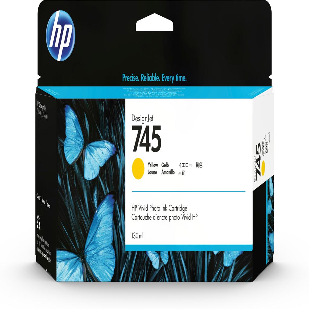 [32550] [F9J96A] HP DesignJet 745 Cartucho Amarillo 130ml