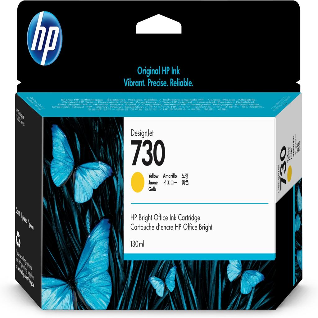 [32785] [P2V64A] HP nº730 130-ml Yellow Ink Cartridge