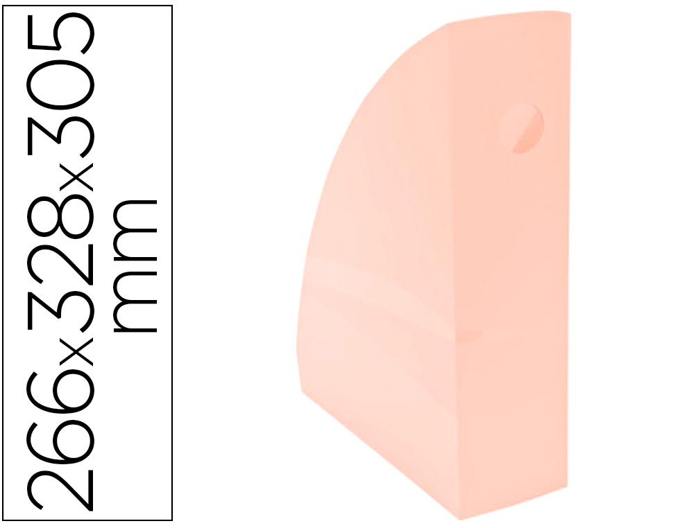 [162320] Revistero exacompta aquarel mag-cube coral pastel 266x328x305 mm
