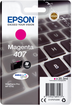 [40921] [C13T07U340] EPSON Ink Cartridge L Magenta 1,9k 407 teclado