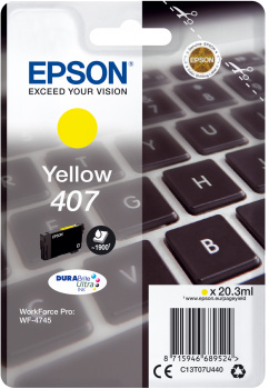 [40922] [C13T07U440] EPSON Ink Cartridge L Yellow 1,9k 407 teclado