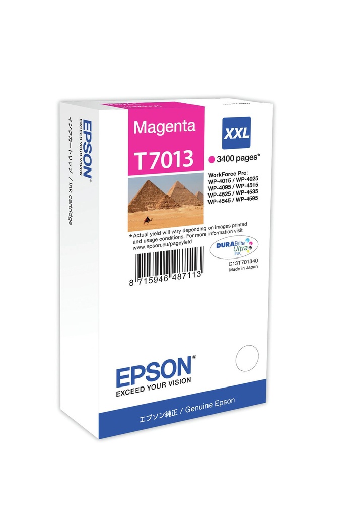[14528] [C13T70134010] Epson WP-4000/4500 Cartucho Magenta Capacidad Superior 3.400 paginas