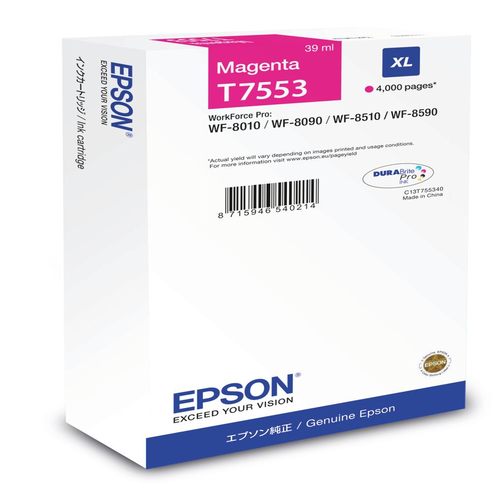 [19041] [C13T75534N] EPSON Cartucho Magenta XL 4000p WF-8xxx