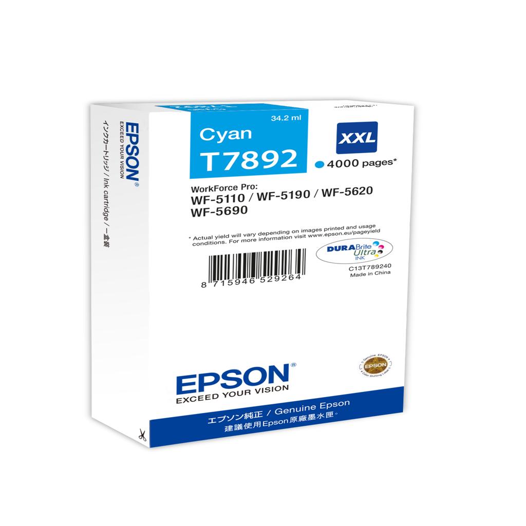 [18584] [C13T789240] EPSON Cartucho Cian 79XXL 4000 paginas WorkForce Pro WF-5xxx Series