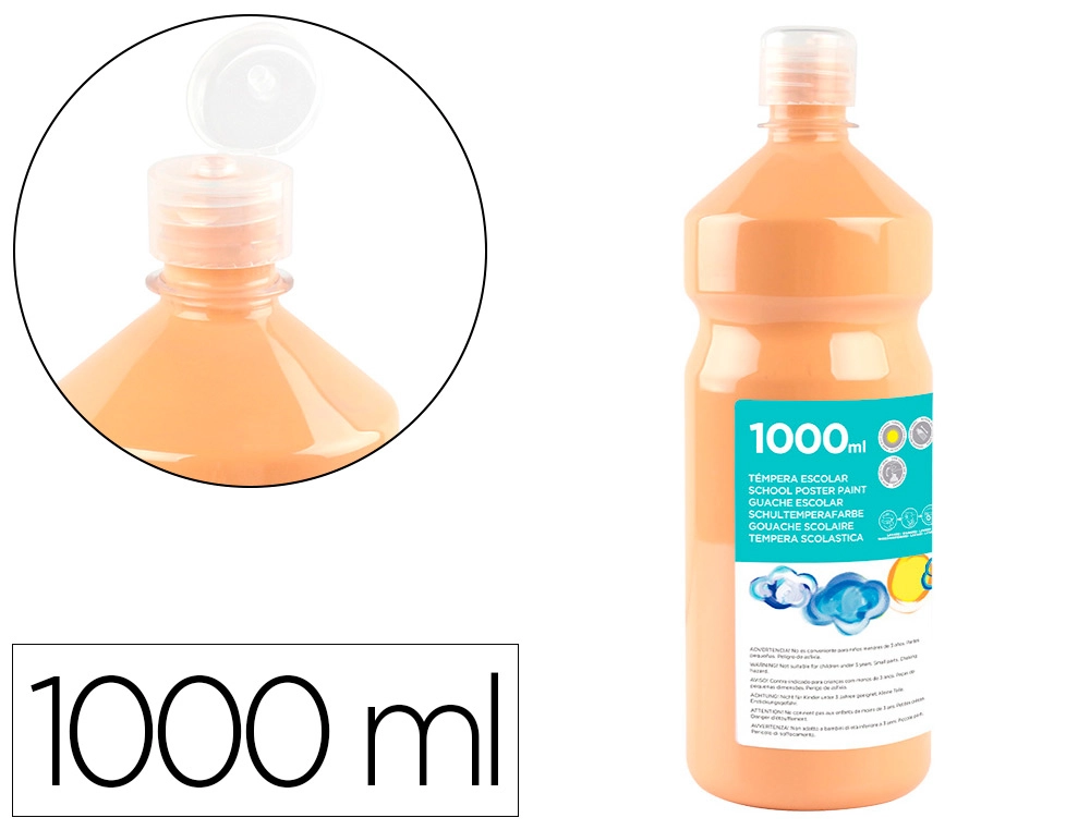 [59220] Tempera liquida liderpapel escolar 1000 ml carne