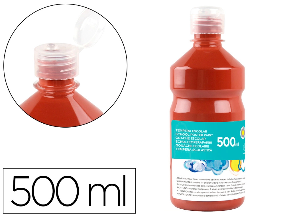 [59209] Tempera liquida liderpapel escolar 500 ml marron