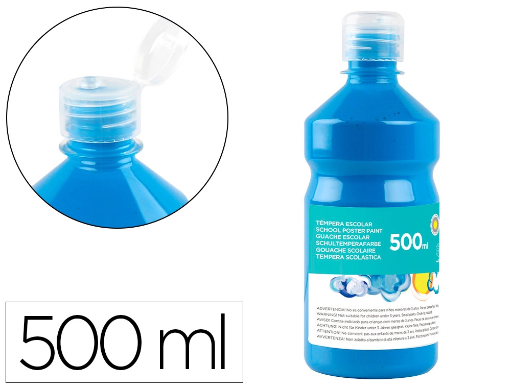 [59205] Tempera liquida liderpapel escolar 500 ml azul