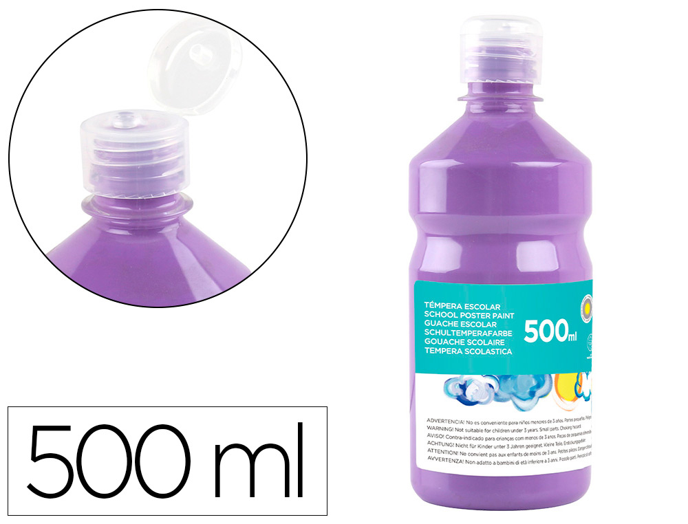 [59203] Tempera liquida liderpapel escolar 500 ml lila