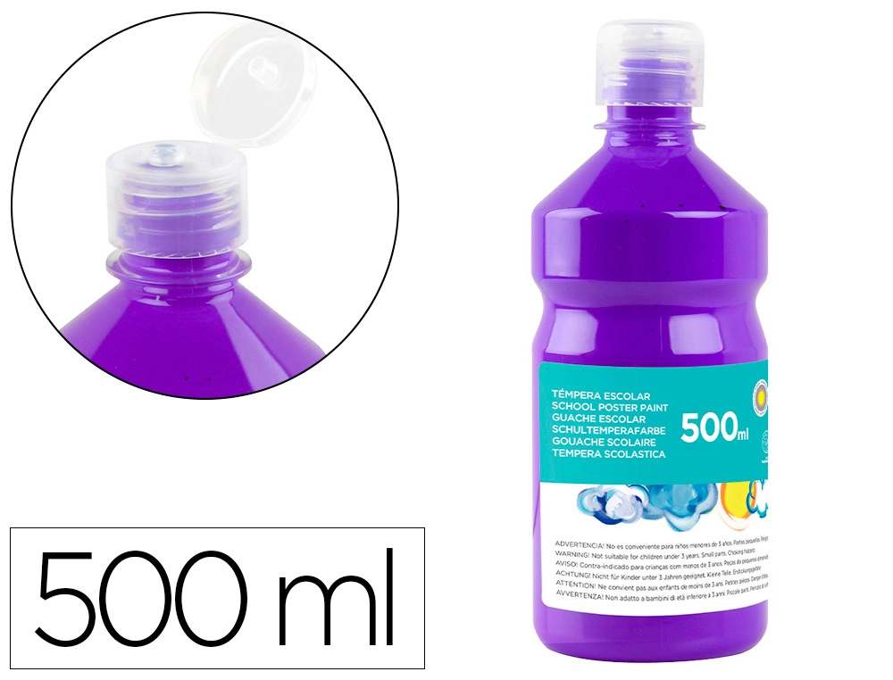 [59202] Tempera liquida liderpapel escolar 500 ml violeta