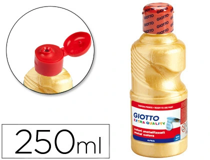 [73630] Tempera liquida giotto escolar 250 ml metalizada oro