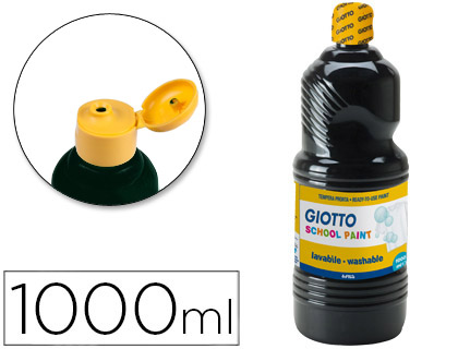 [73616] Tempera liquida giotto escolar lavable 1000 ml negra