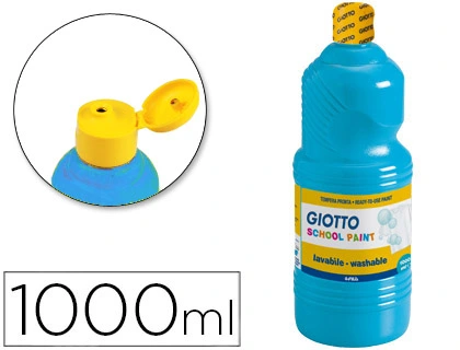 [73614] Tempera liquida giotto escolar lavable 1000 ml azul cyan