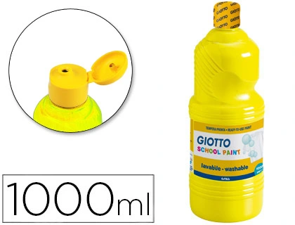 [73607] Tempera liquida giotto escolar lavable 1000 ml amarillo
