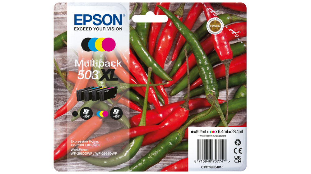 [47473] [C13T09R94010] EPSON Cartucho 4 colores Multipack 503XL Negro y 503CMY Standard  WF-2960dwf,WF-2965dwf, XP-5205 Pimiento