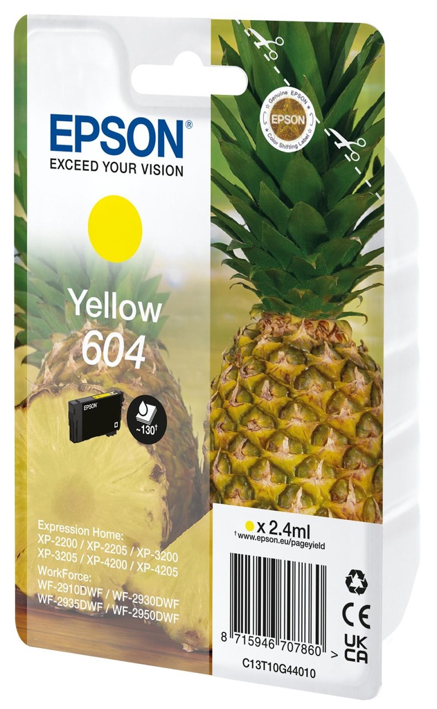 [48690] [C13T10G44020] EPSON Cartucho Amarillo 604