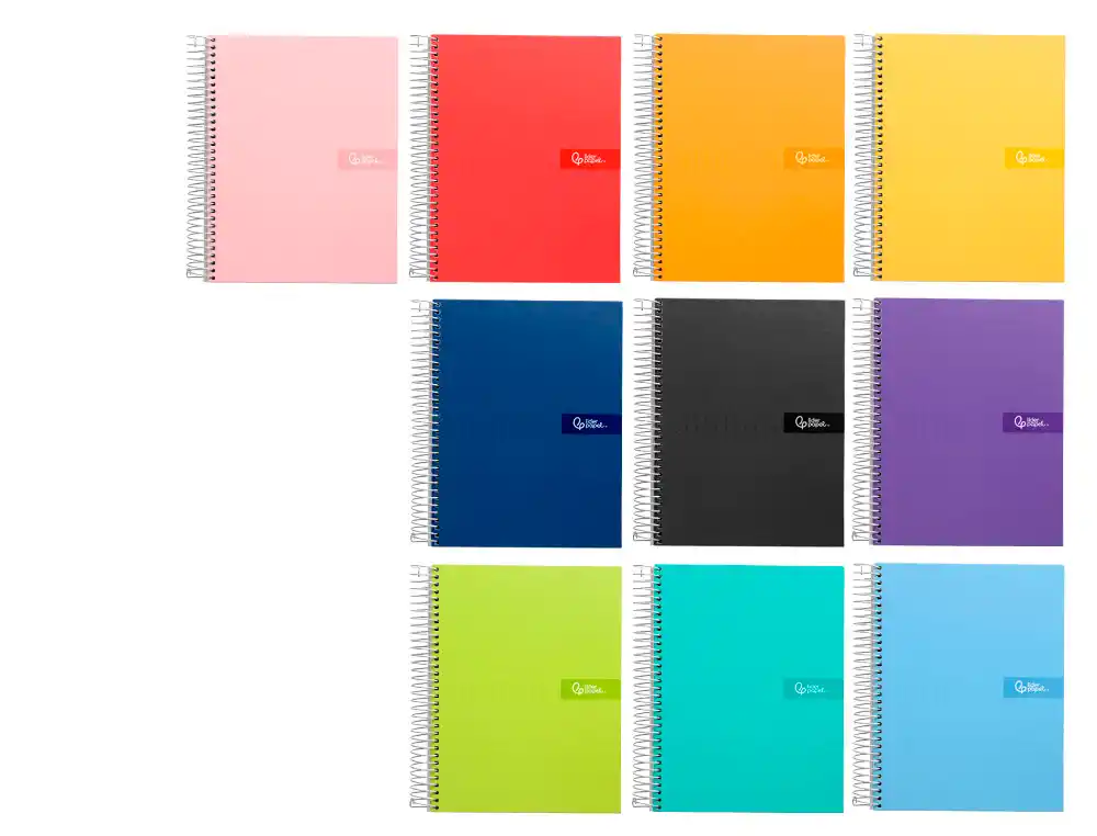 [9969] Cuaderno espiral liderpapel a4 crafty tapa forrada 80h 90gr pauta estrecha 2,5mm con margen colores surtidos