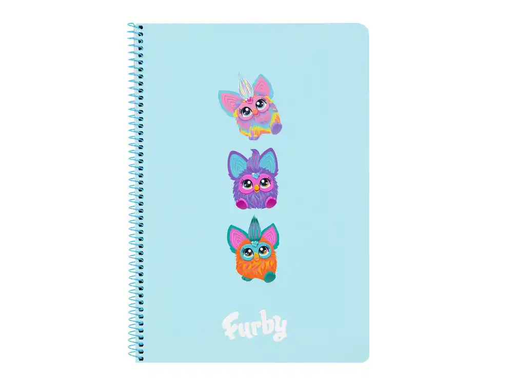 Cuaderno espiral safta folio 80h 60gr cuadro 4mm tapa extradura furby