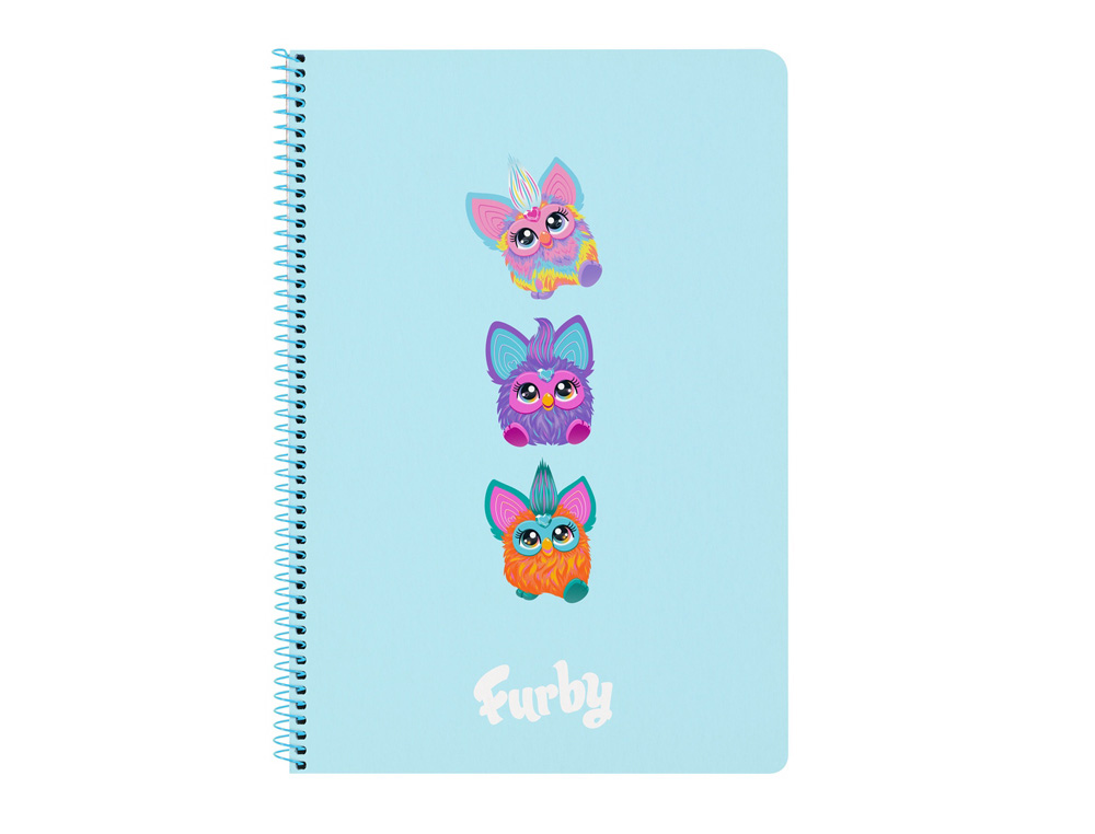 [243593] Cuaderno espiral safta folio 80h 60gr cuadro 4mm tapa extradura furby