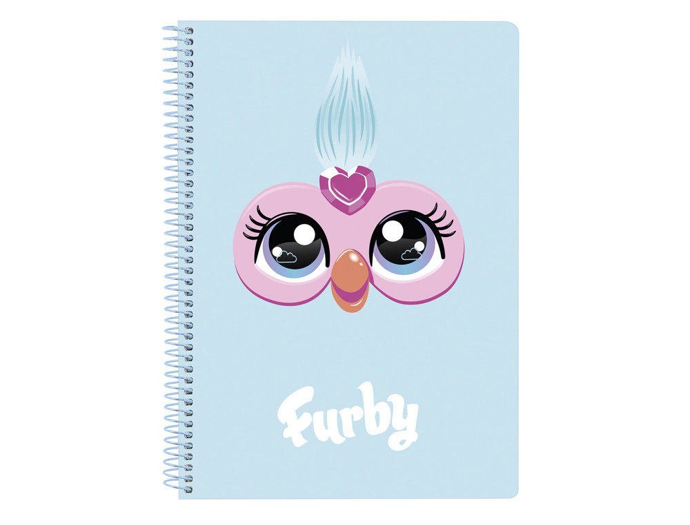 [243592] Cuaderno espiral safta cuarto 80h 60gr cuadro 4mm tapa extradura furby