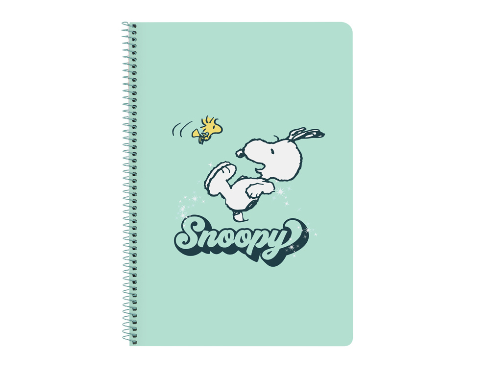 [236847] Cuaderno espiral safta tapa extradura folio 80 hojas cuadro 4 mm 60 gr snoopy groovy