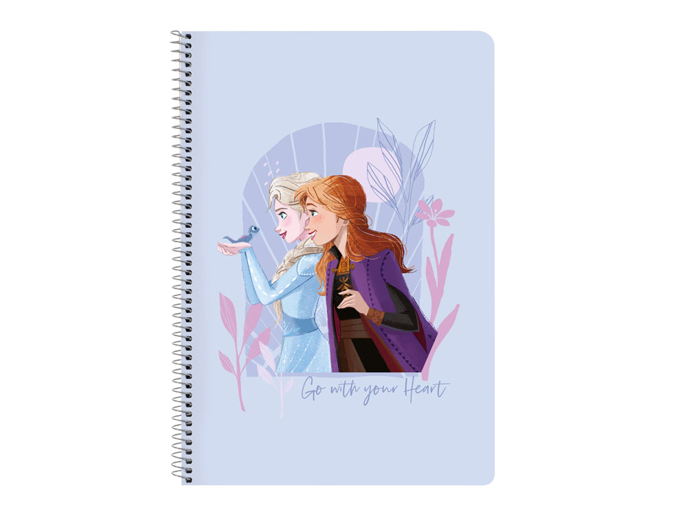 [233209] Cuaderno espiral safta folio 80 h 60 gr cuadro 4 mm tapa extradura frozen ii memories